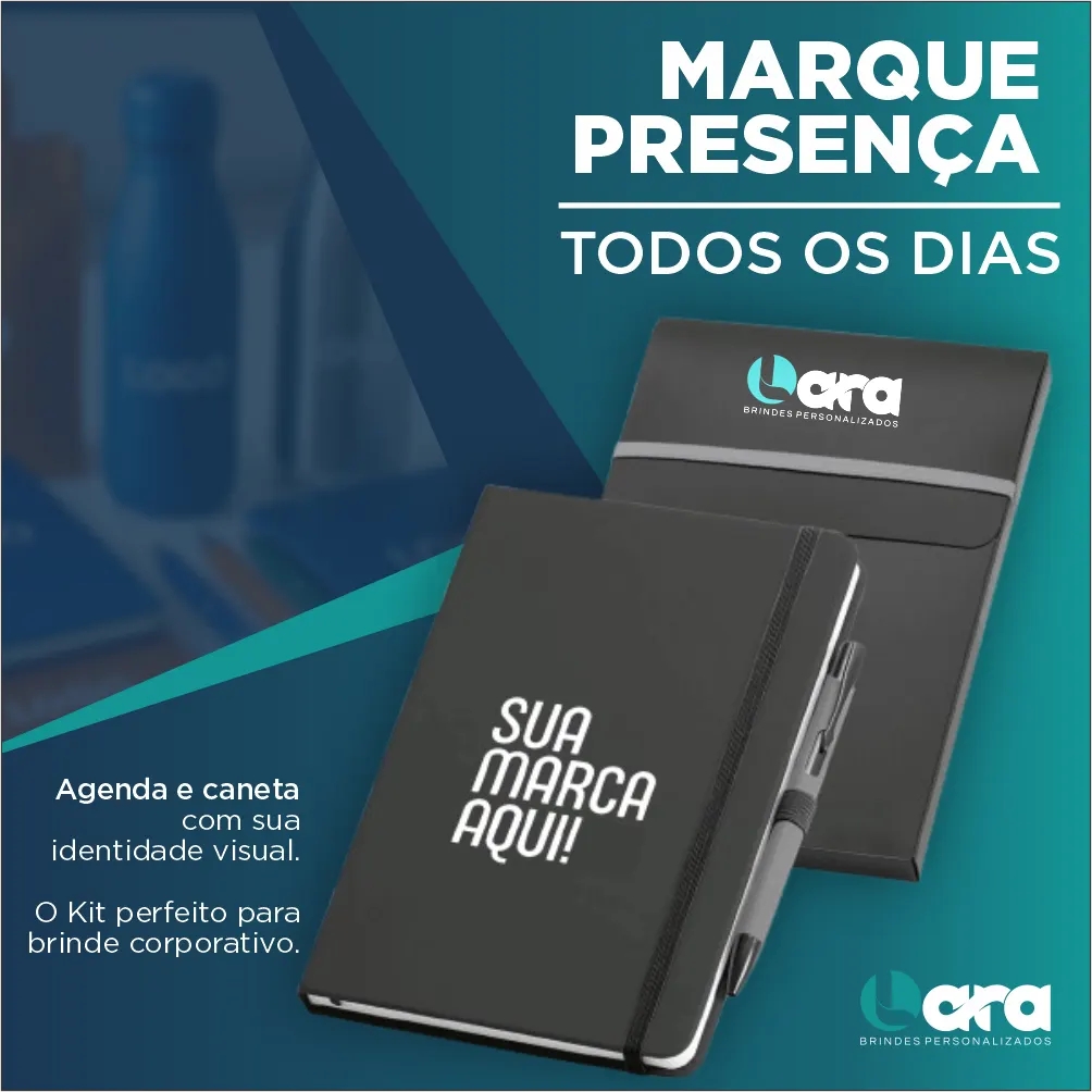 Agenda e Caneta (Kit Corporativo)