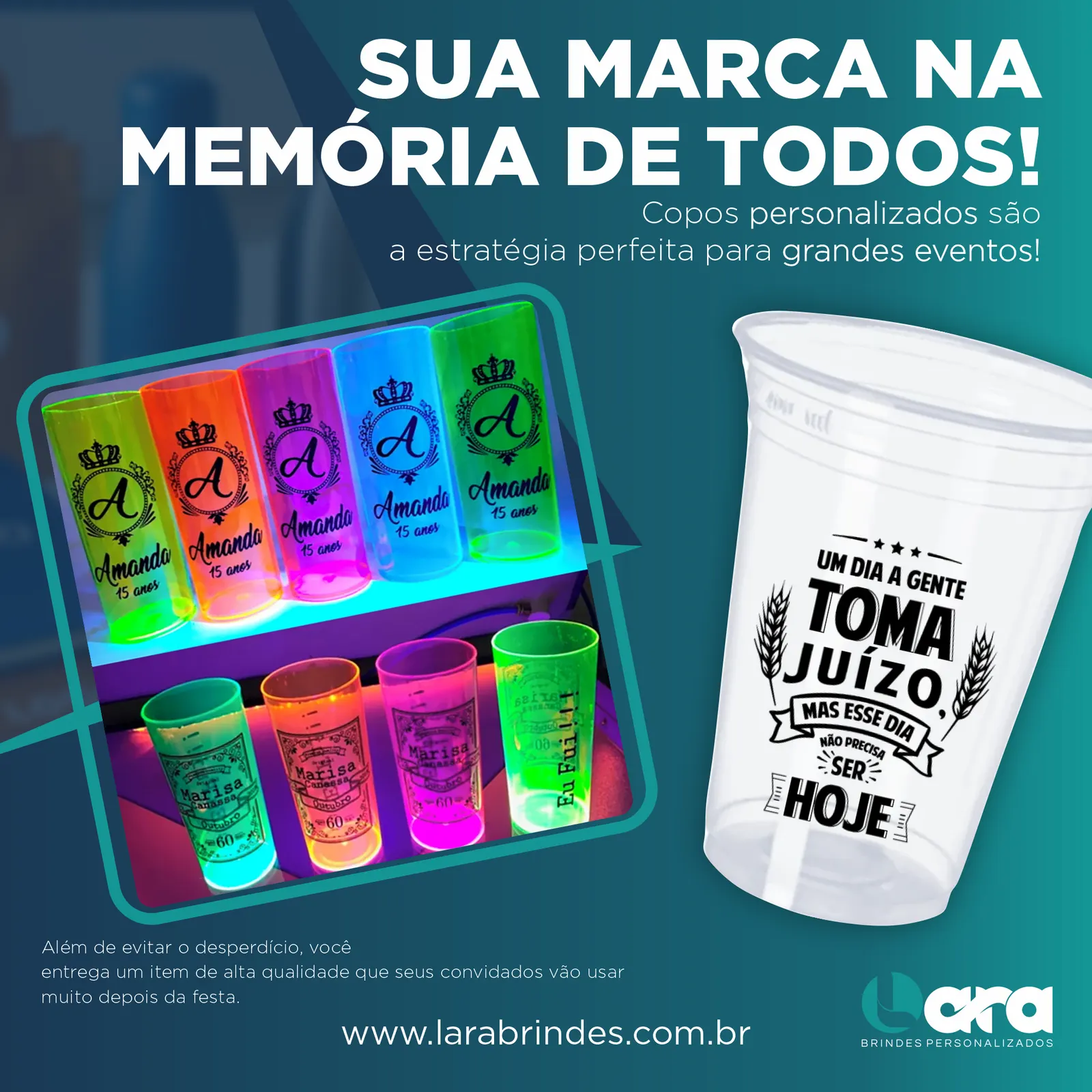 Brindes personalizados da Lara Brindes.