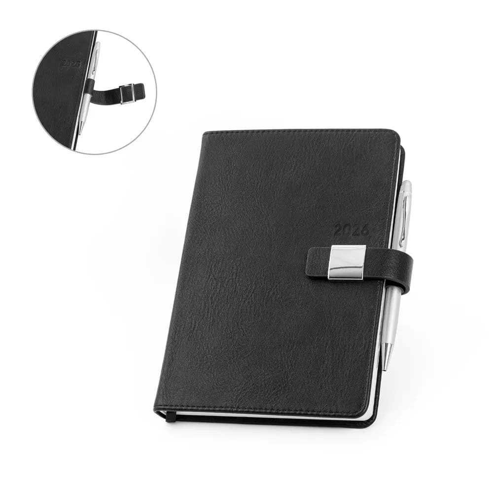 Agenda A5 em PU (58% reciclado)