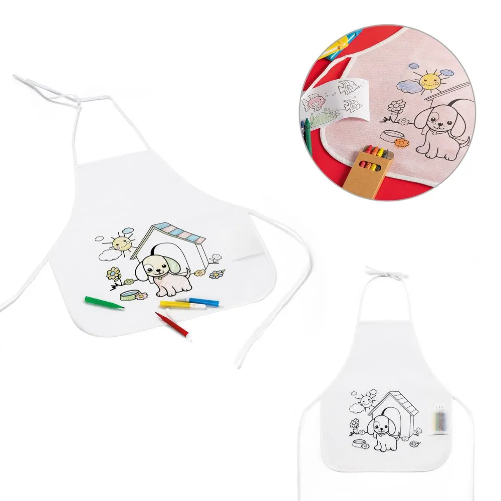 Avental de criança para colorir em non-woven (80 g/m²)