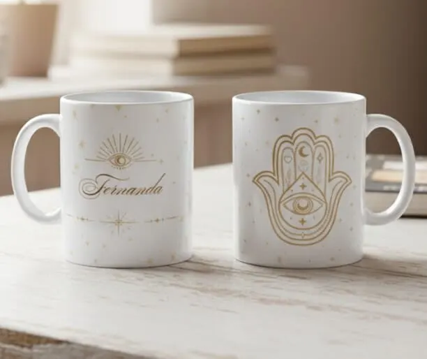 Canecas de porcelana personalizadas com logomarca em Arujá - Lara Brindes