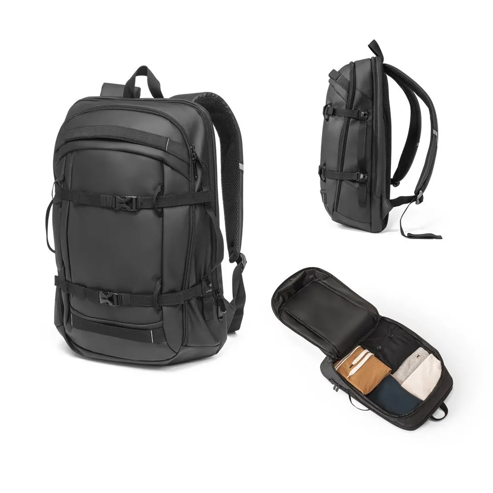 Mochila para notebook em 900D poliéster reciclado de alta densidade com revestimento resistente à agua 17’3″ 21 L