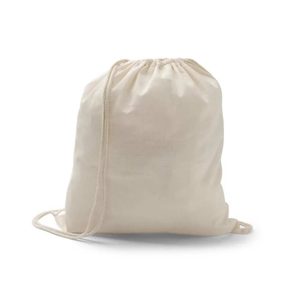 Sacola tipo mochila 100% algodão (100 g/m²)