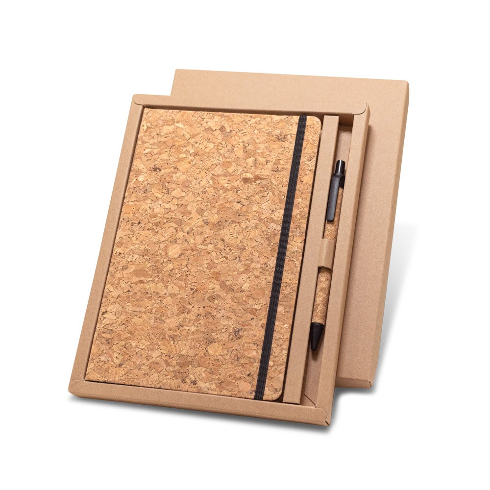 Conjunto de bloco de notas e esferográfica em cortiça - Imagem 10