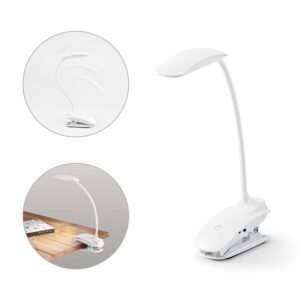 Luminária de mesa portátil em ABS e com LED COB