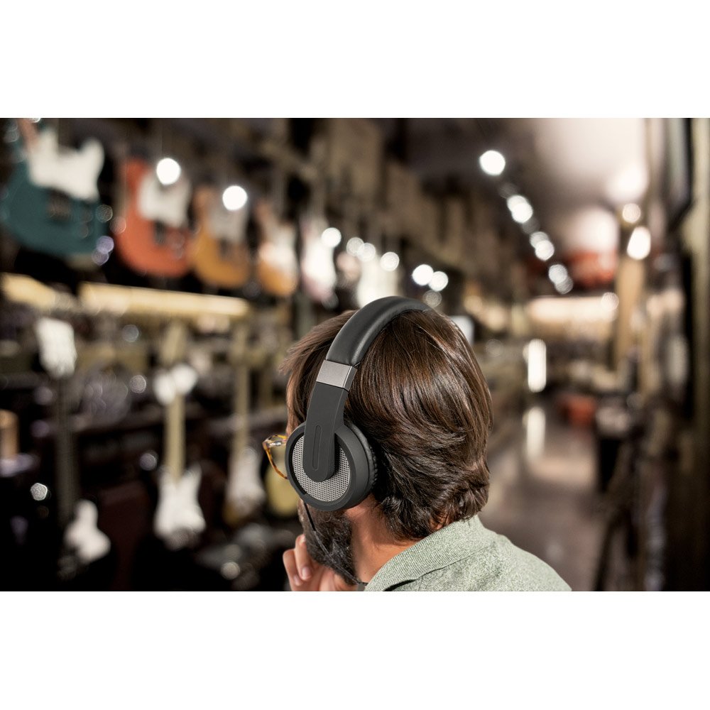 Fones de ouvido wireless em ABS E PU com microfone e autonomia de 12h - Imagem 3