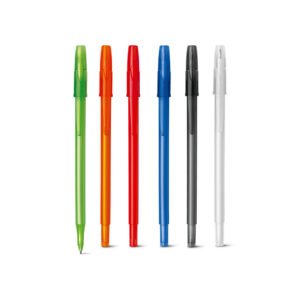 Esferográfica em PP com acabamento frost e escrita em azul