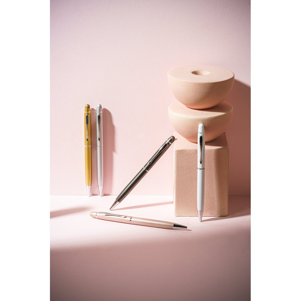 Esferográfica em alumínio com escrita em azul - Imagem 4