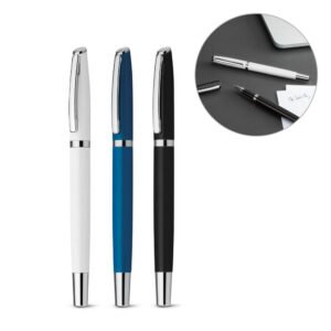 Roller em alumínio com escrita em azul