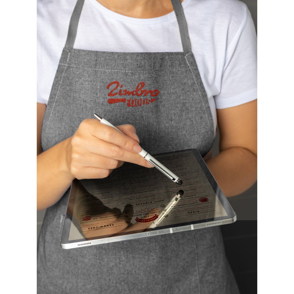 Esferográfica em alumínio com tratamento antibacteriano e escrita em azul - Imagem 3