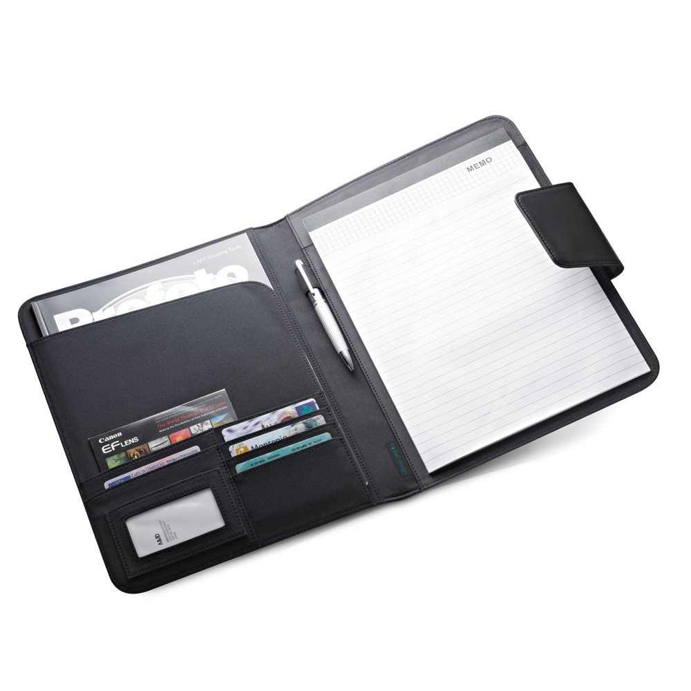 Pasta A4 em c. sintético e 1680D com bloco de 40 páginas pautadas - Imagem 2