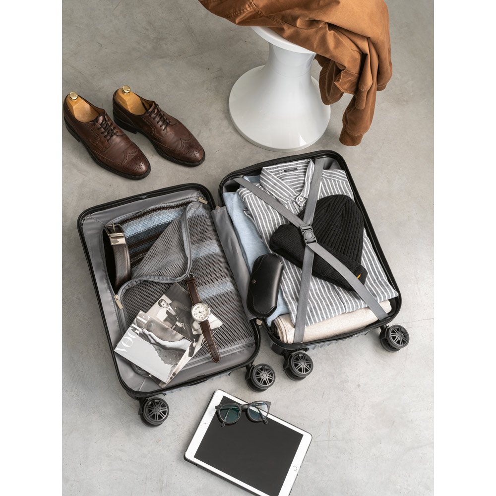 Mala de viagem executivo em ABS e PET com interior forrado 33 L - Imagem 3