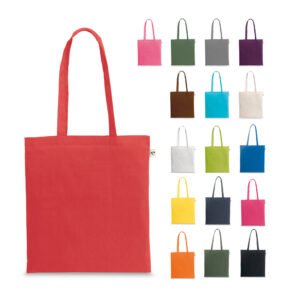 Sacola em algodão reciclado e poliéster reciclado sem tingimento (140 g/m²) sem tingimento