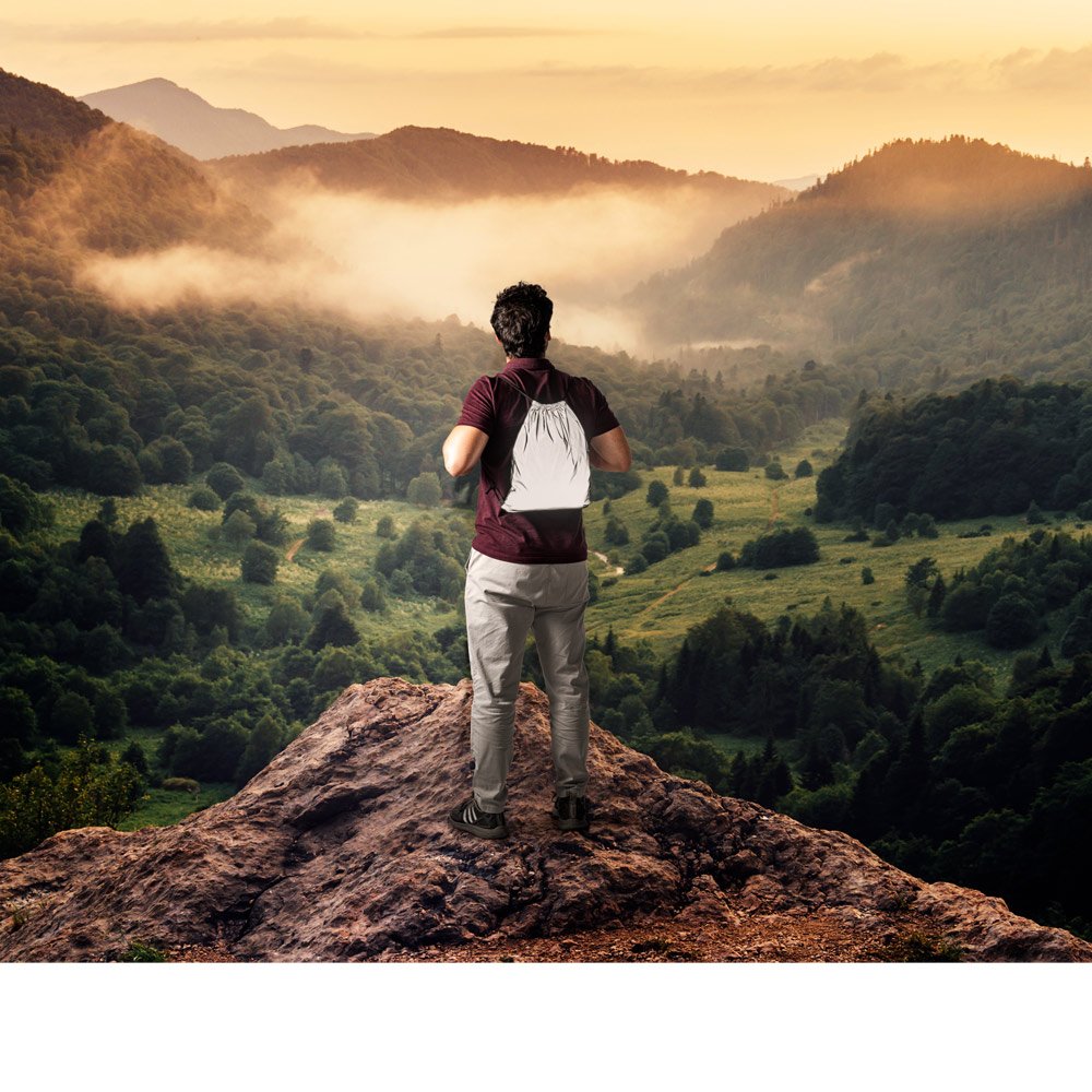 Sacola tipo mochila em poliéster (200 g/m²) - Imagem 3