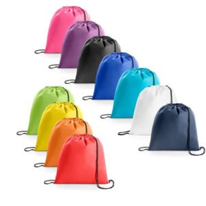 Sacola tipo mochila em non-woven (80 g/m²)