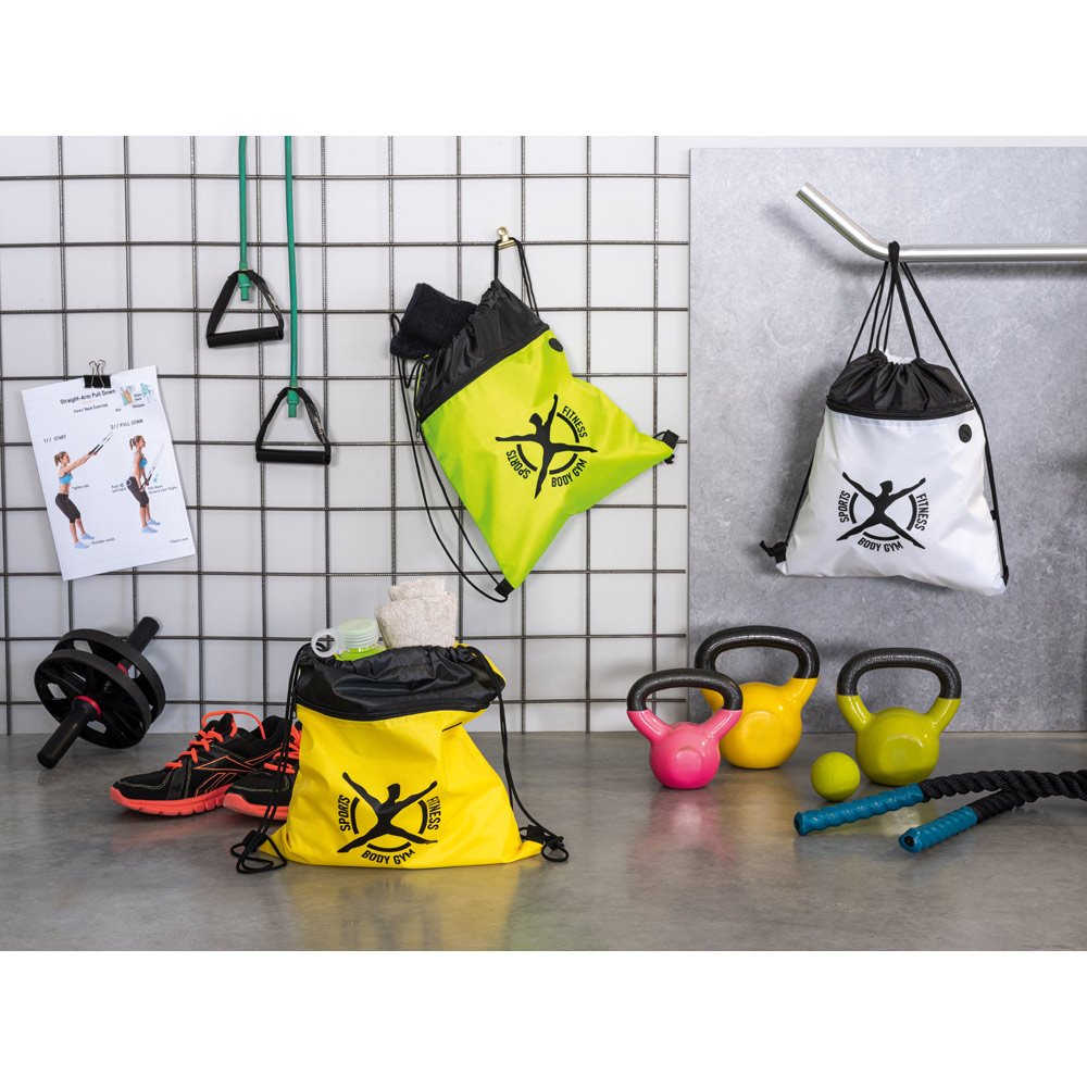 Saco tipo mochila em 210D com bolso frontal - Imagem 3