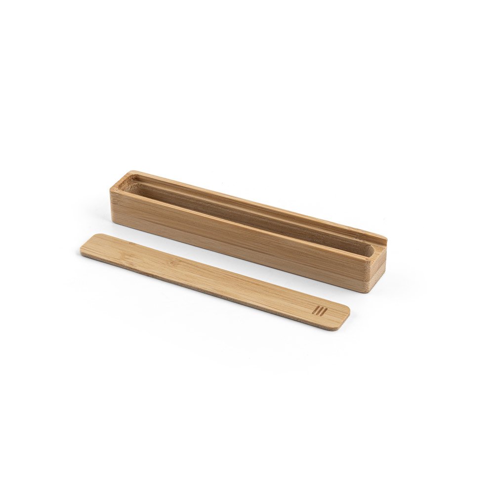 Estojo em bambu natural para 1 esferográfica - Imagem 2