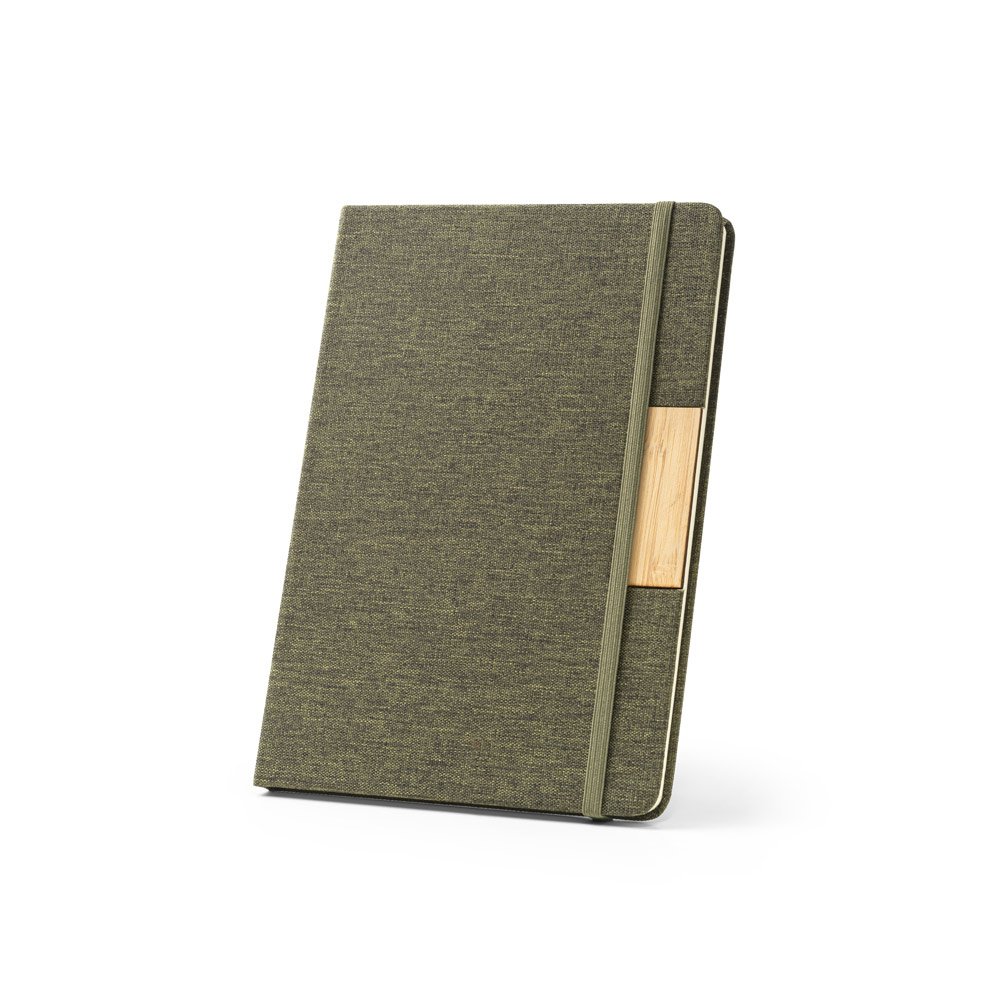 Caderno A5 de capa dura em tecido PET 100% reciclado com 160 páginas pautadas - Imagem 6