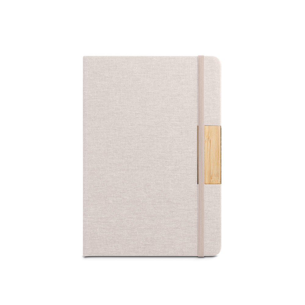 Caderno A5 de capa dura em tecido PET 100% reciclado com 160 páginas pautadas - Imagem 10