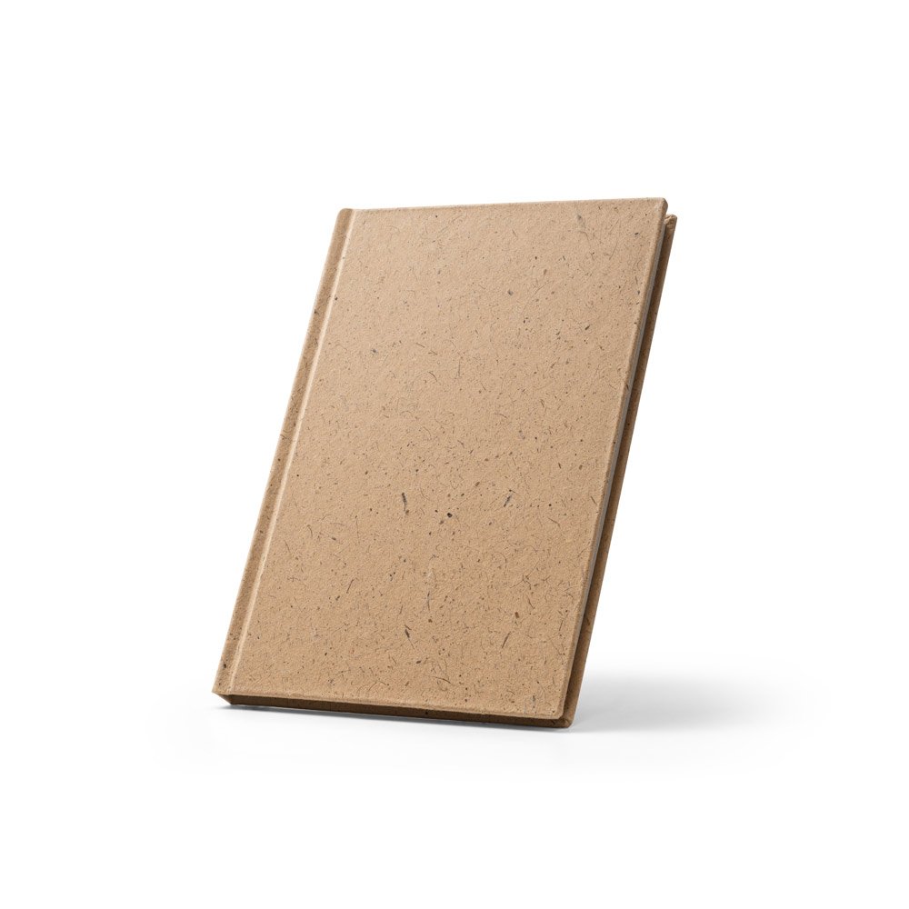 Caderno A5 em casca de coco (60%) e trapos de algodão (40%) com folhas pautadas, com 160 páginas pautadas recicldas - Imagem 3