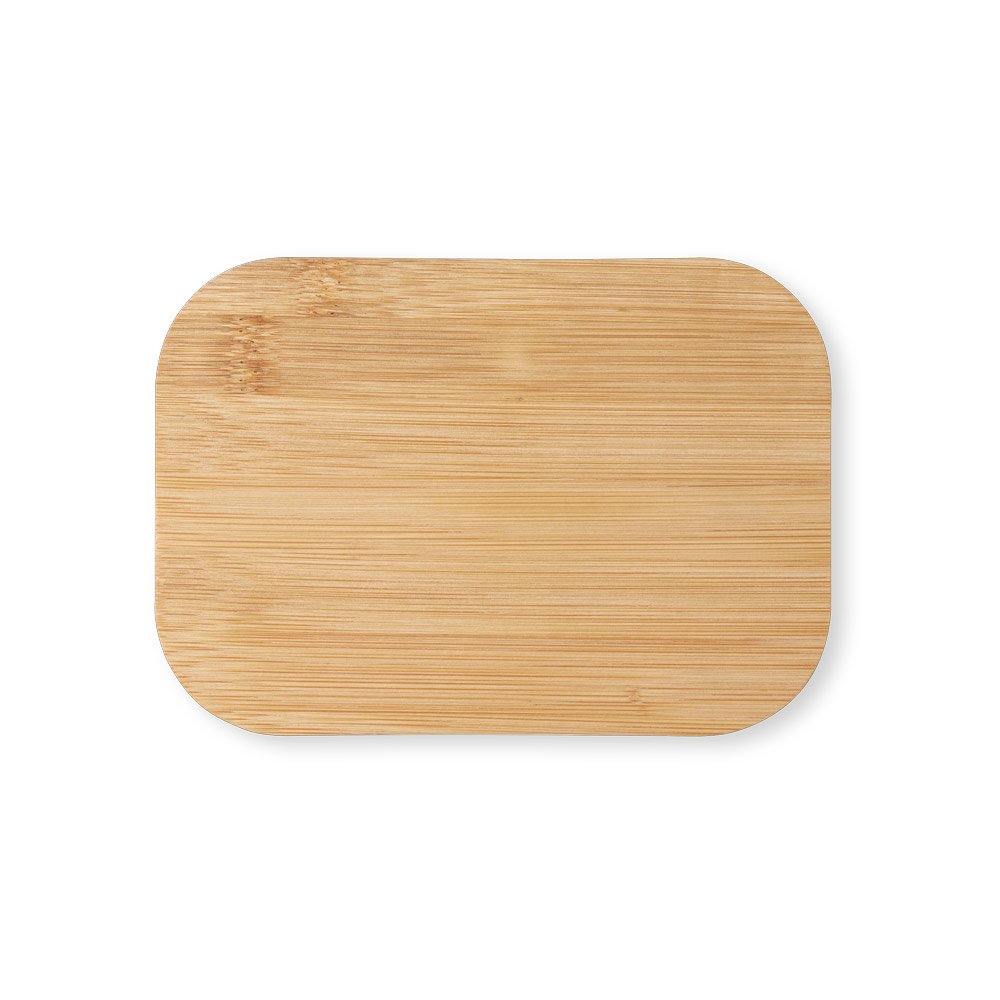 Lancheira. Marmita em aço inox e tampa em bambu 800 mL - Imagem 2