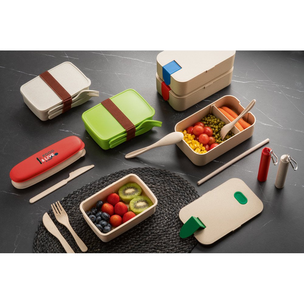 Lancheira. Marmita hermética em fibra de bambu e PP 1 L - Imagem 3