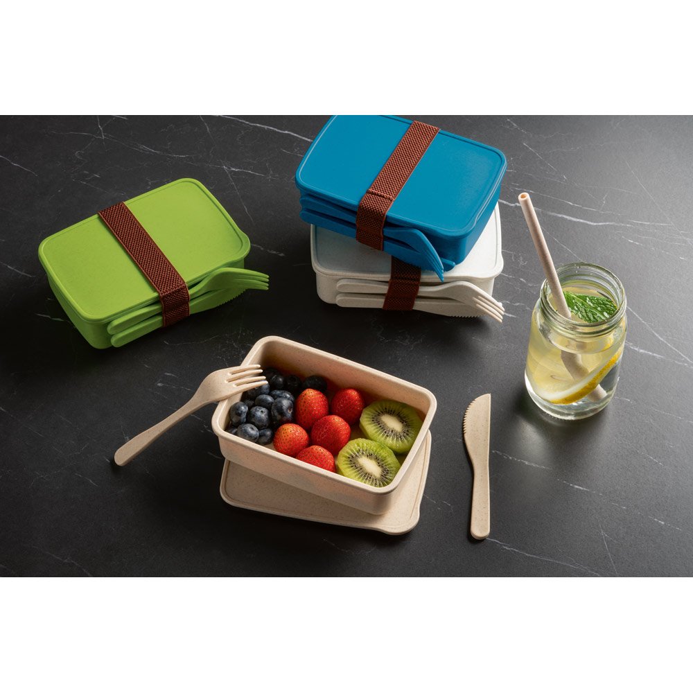 Lancheira. Marmita hermética em fibra de bambu e PP 600 mL - Imagem 3