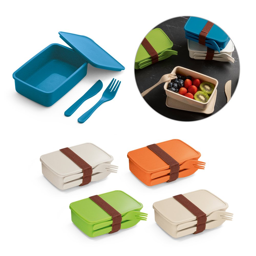 Lancheira. Marmita hermética em fibra de bambu e PP 600 mL