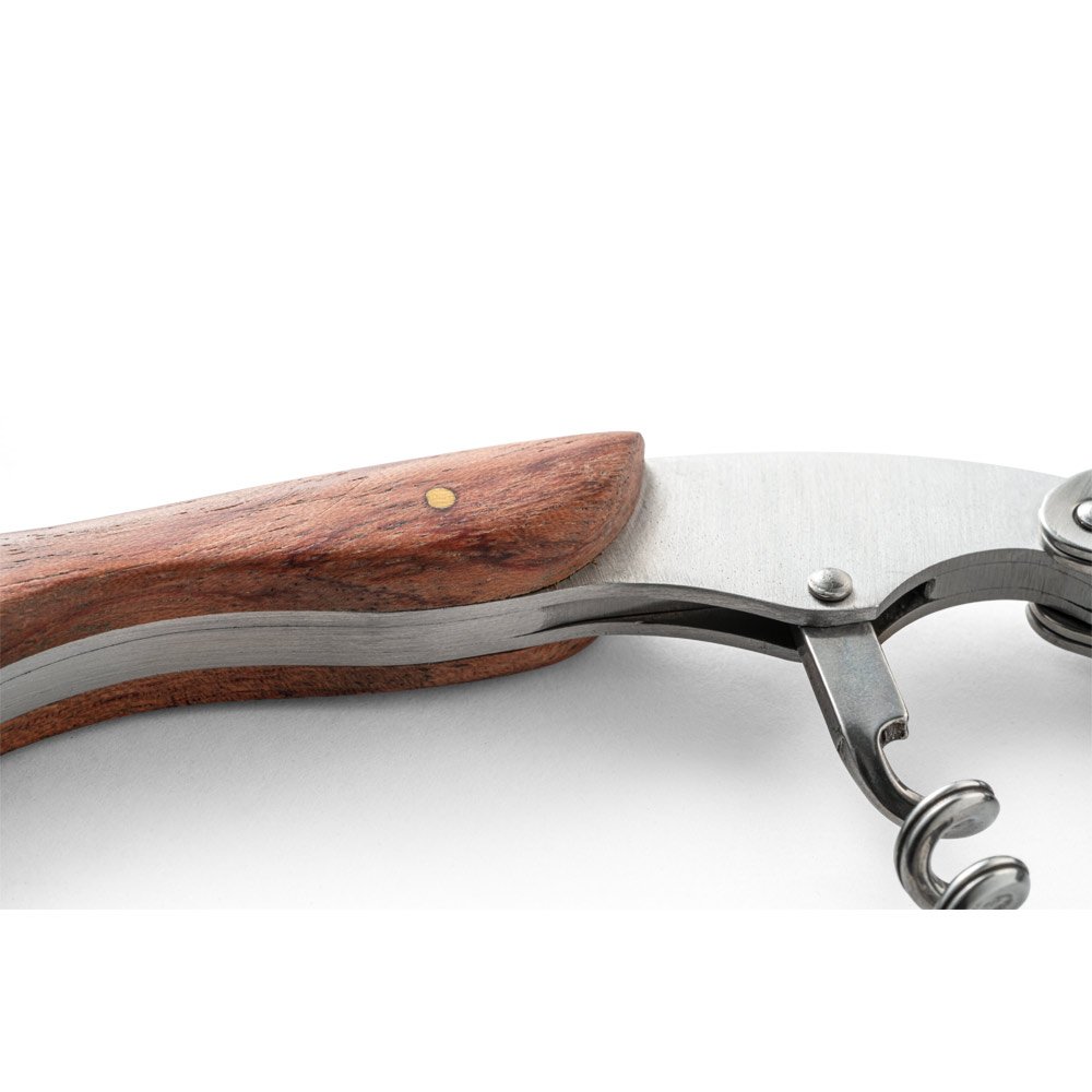 Saca rolhas em madeira e aço inox com sistema de mola - Imagem 6