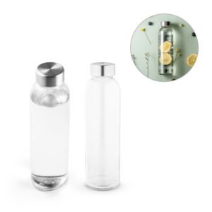 Squeeze em vidro com tampa em aço inox 500 mL