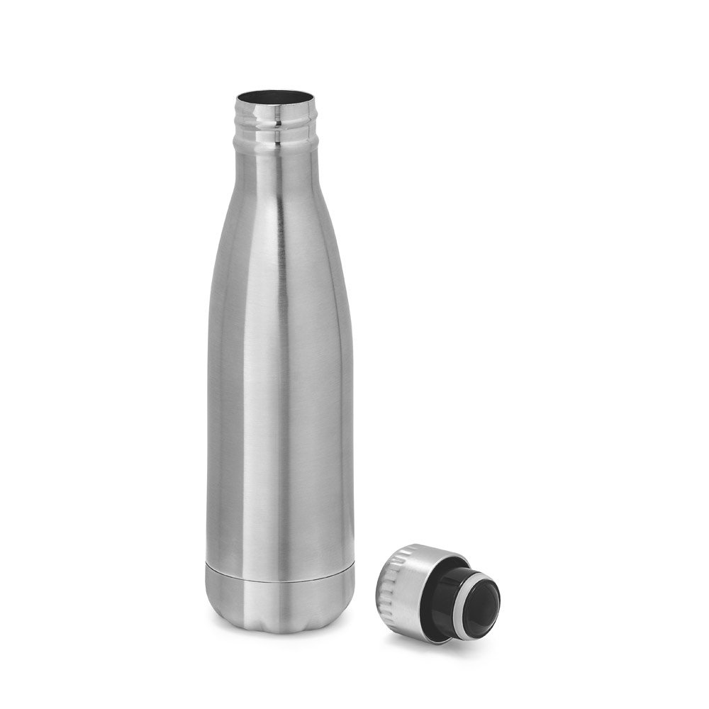 Garrafa em aço inox de parede dupla térmica, isolada a vácuo, com tampa em aço inox 510 mL - Imagem 9