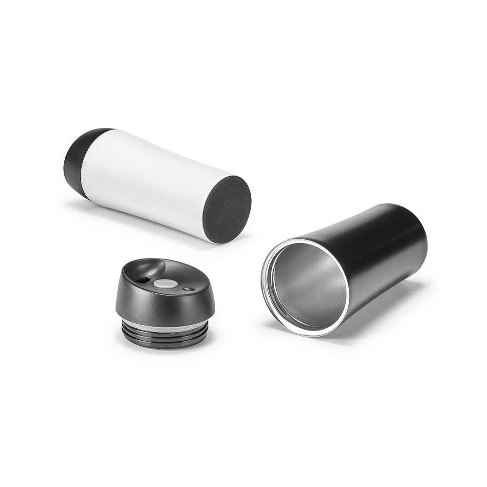 Copo de viagem em aço inox, térmico com parede dupla isolada a ar 470 mL - Imagem 2