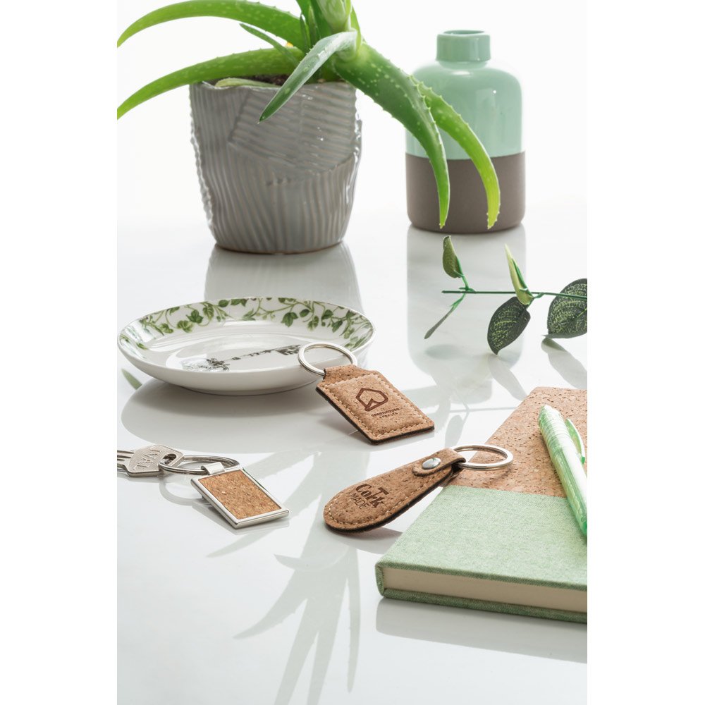 Chaveiro em cortiça em formato retangular - Imagem 3