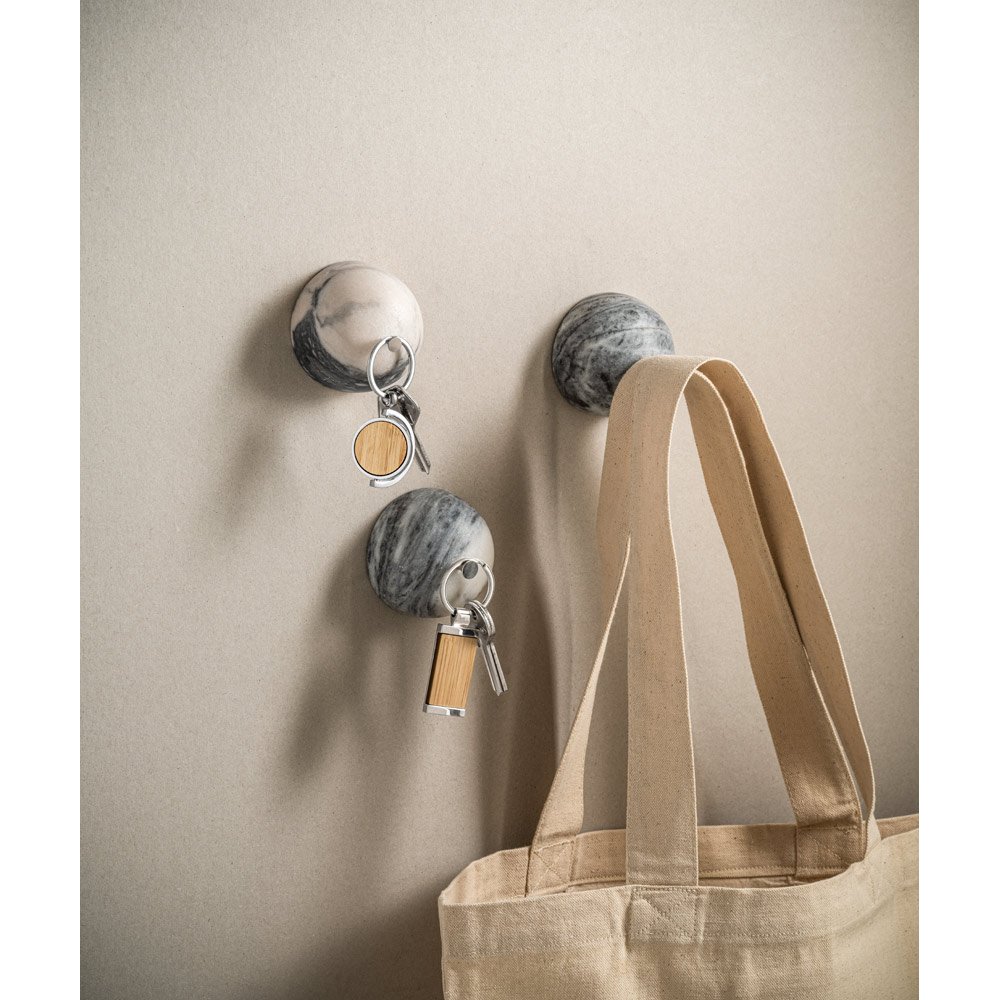 Chaveiro retangular em bambu com revestimento em metal - Imagem 4