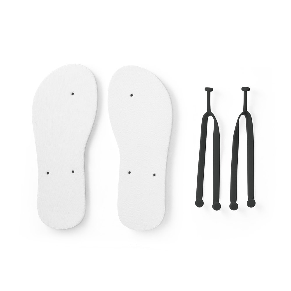 Chinelos com sola e m EVA totalmente personalizável em sublimação e tira em PVC - Imagem 2