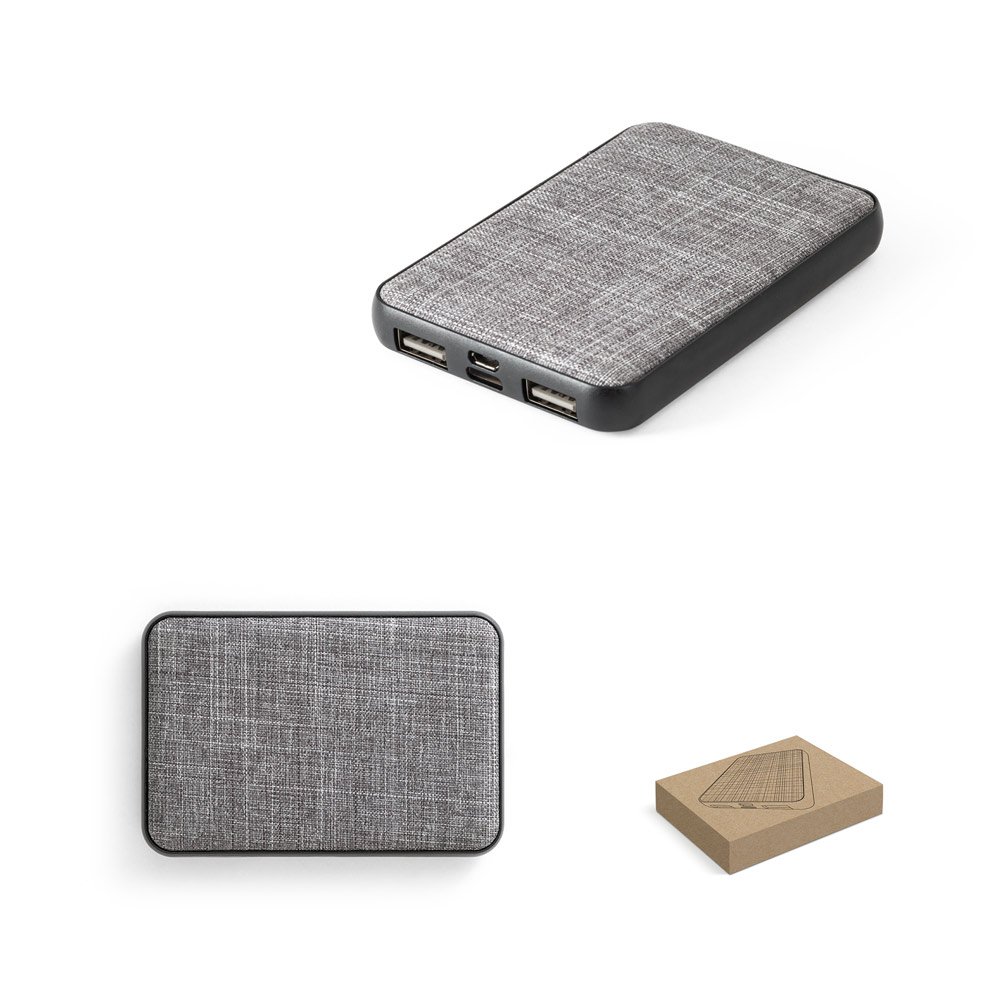 Bateria portátil em PET 100% reciclado (100% rPET)