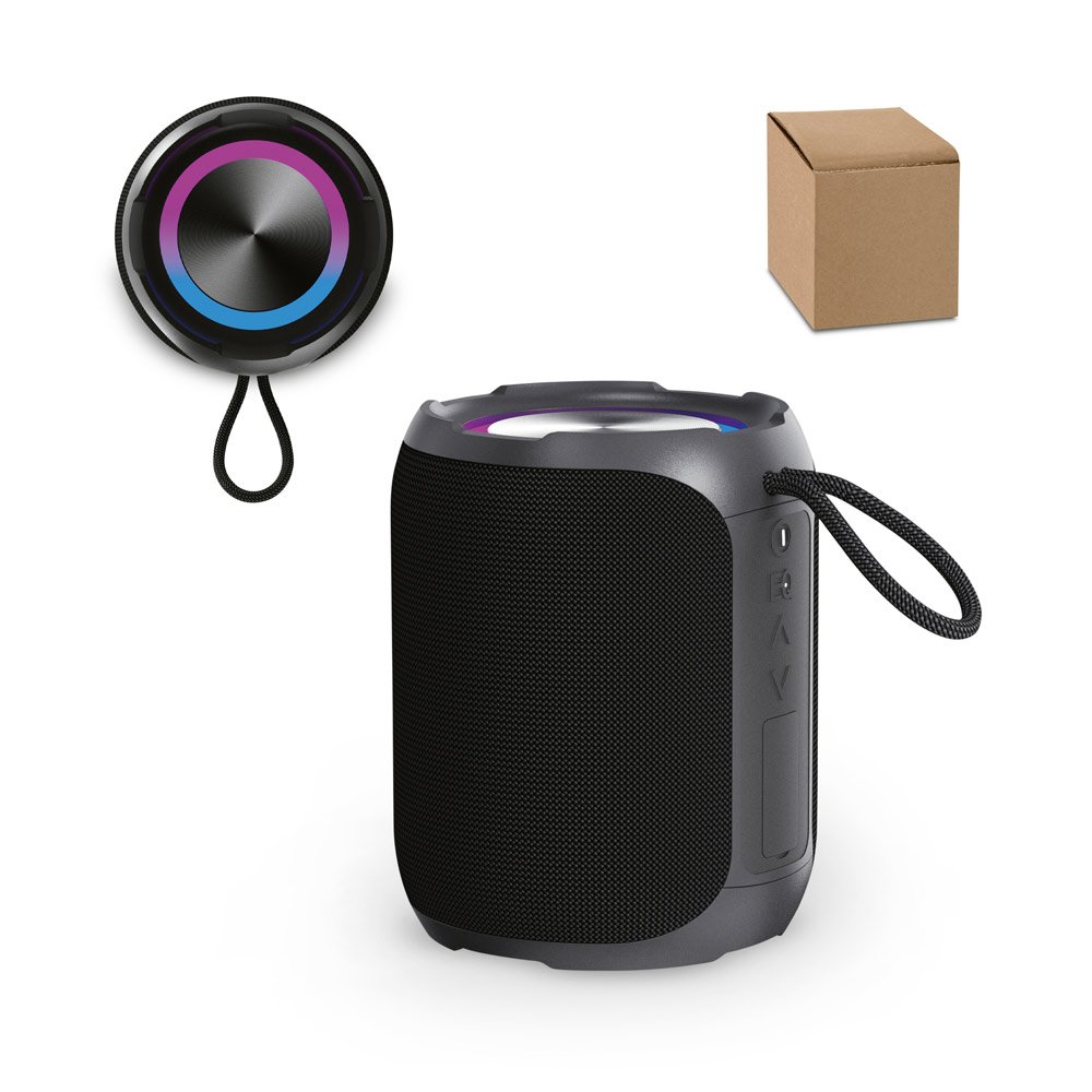 Caixa de som em ABS 100% reciclado à prova de água com classificação IPX6 2'600 mAh