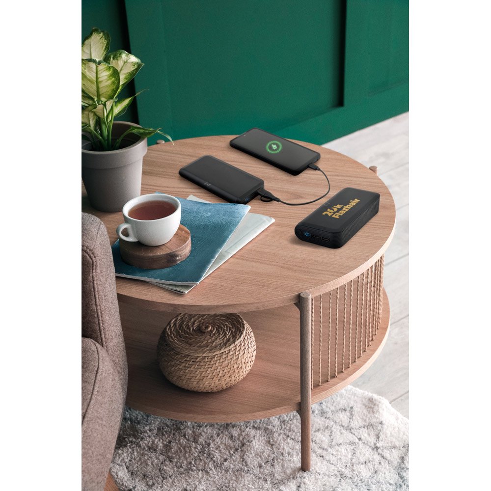 Bateria portátil em ABS 100% reciclado com carregador wireless super-rápido 15W e capacidade de 10'000 mAh - Imagem 3