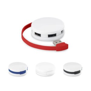 Hub USB 2'0 em ABS com 4 portas