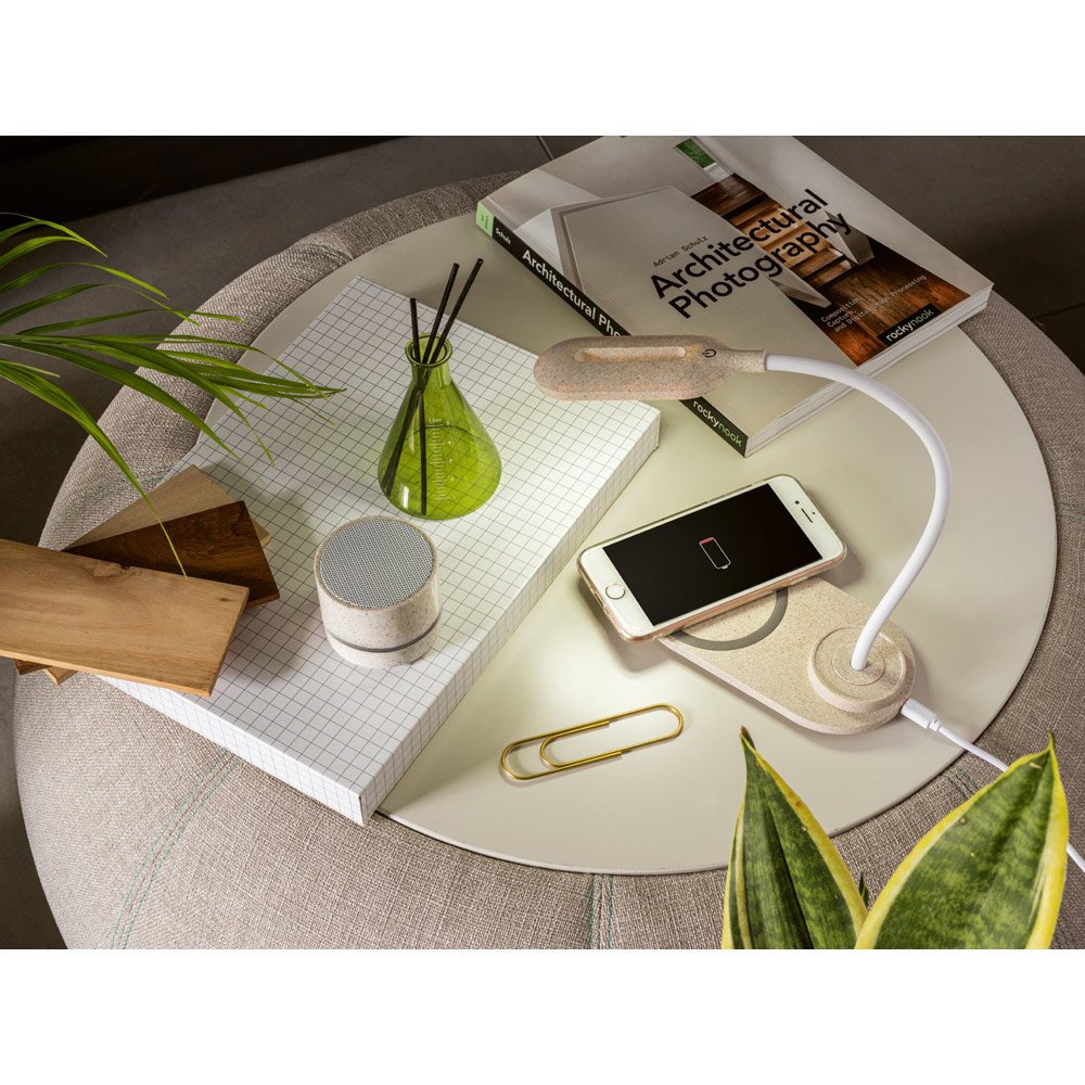 Caixa de som portátil em fibra de palha de trigo e ABS 100% reciclado com microfone e autonomia de 4h30 - Imagem 3