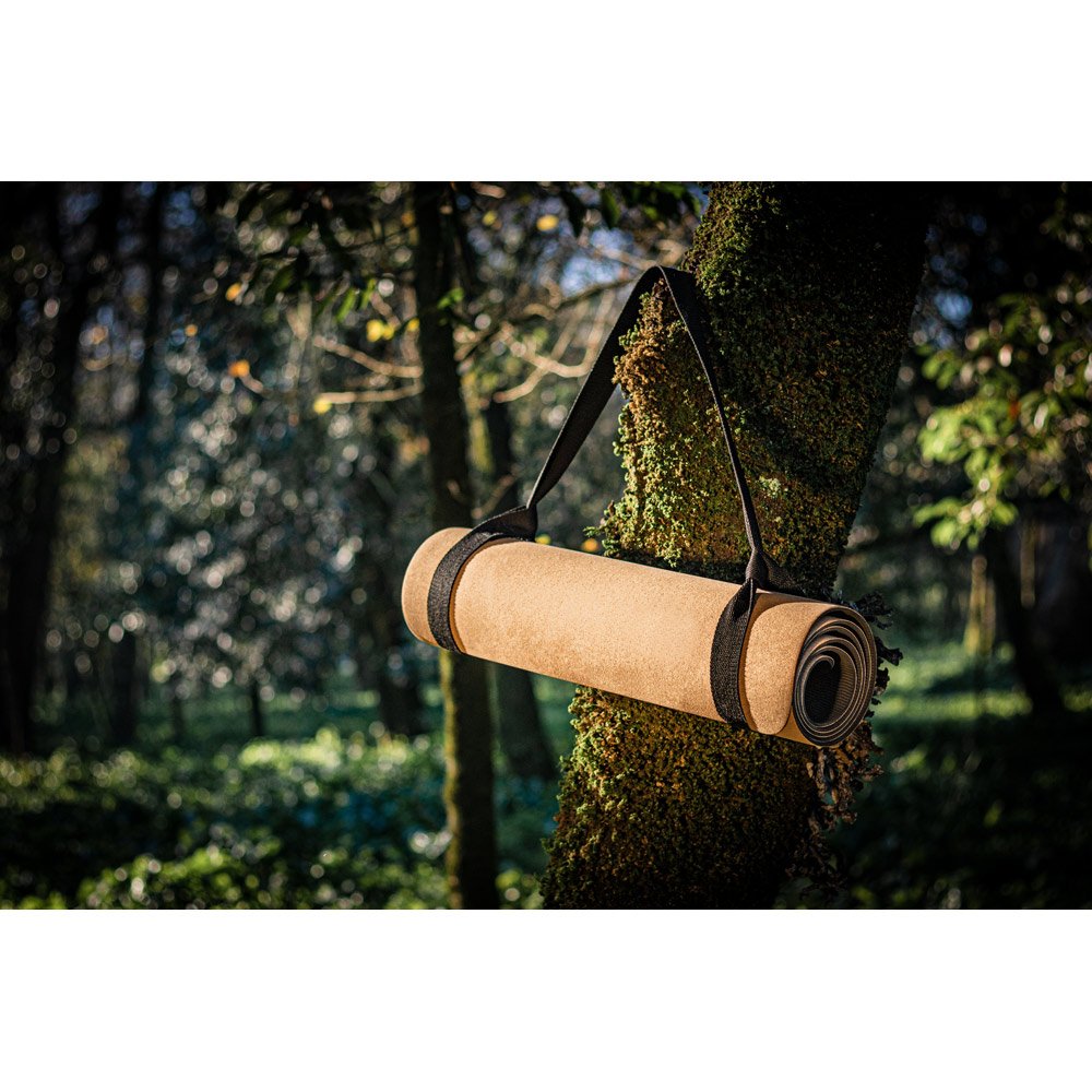 Tapete de exercício para yoga em cortiça e TPE com espessura até 3.7 mm - Imagem 3