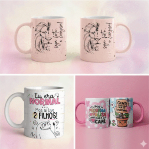 Modelos divertidos de canecas personalizadas Lara Brindes